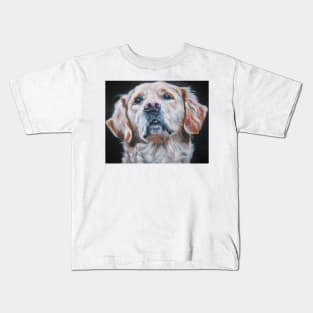 Golden Retriever Fine Art Painting Kids T-Shirt